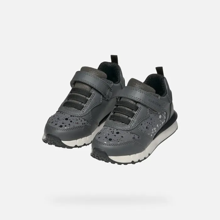 Kids Geox Sneakers FASTICS GIRL Dark Grey Low Top Sneakers Dark Grey
