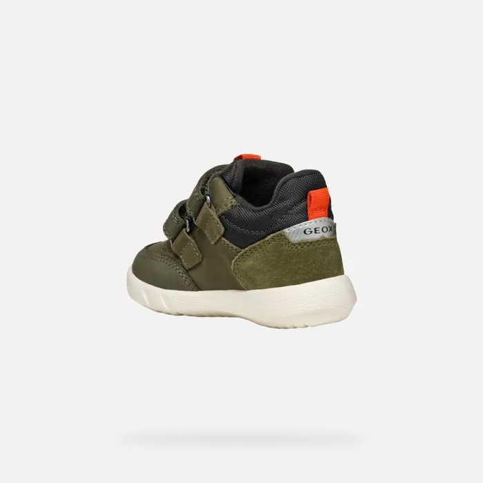 Kids Geox Sneakers HYROO BABY Dark Green Low Top Sneakers Dark Green
