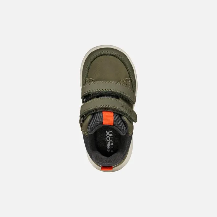 Kids Geox Sneakers HYROO BABY Dark Green Low Top Sneakers Dark Green