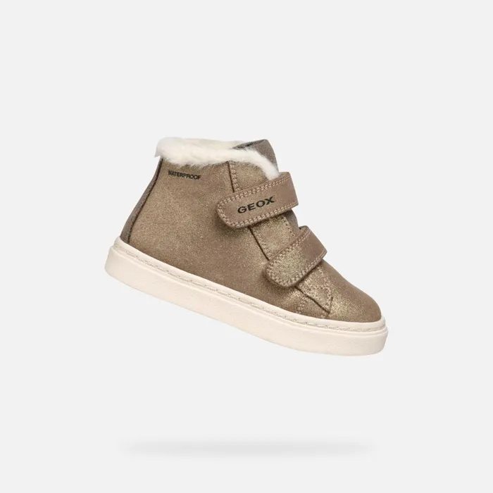 Kids Geox Sneakers NASHIK TODDLER GIRL Smoke Grey High Top Sneakers Smoke Grey