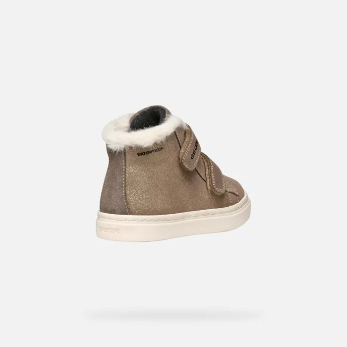 Kids Geox Sneakers NASHIK TODDLER GIRL Smoke Grey High Top Sneakers Smoke Grey