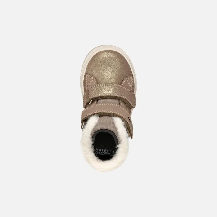 Kids Geox Sneakers NASHIK TODDLER GIRL Smoke Grey High Top Sneakers Smoke Grey