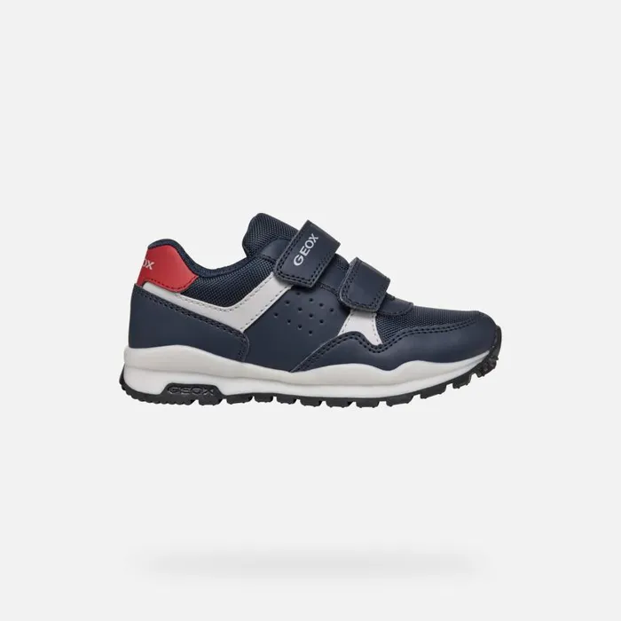 Kids Geox Sneakers PAVEL BOY NavyRed Low Top Sneakers Navyred