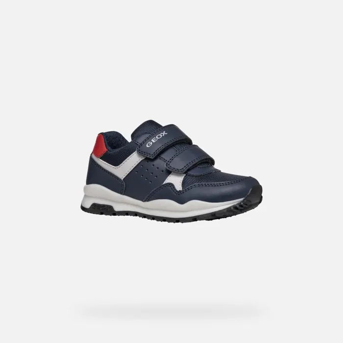 Kids Geox Sneakers PAVEL BOY NavyRed Low Top Sneakers Navyred