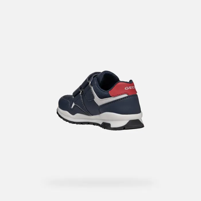 Kids Geox Sneakers PAVEL BOY NavyRed Low Top Sneakers Navyred