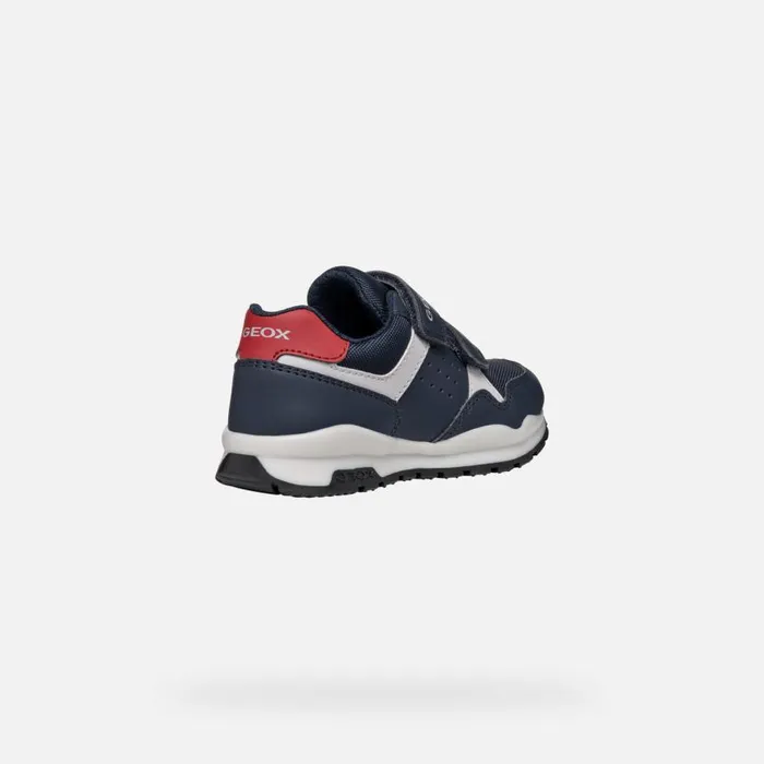 Kids Geox Sneakers PAVEL BOY NavyRed Low Top Sneakers Navyred