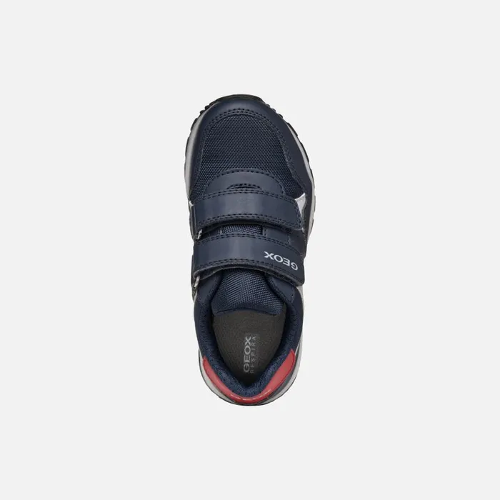 Kids Geox Sneakers PAVEL BOY NavyRed Low Top Sneakers Navyred