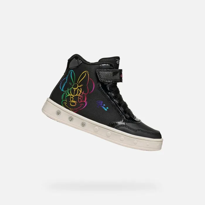 Kids Geox Sneakers SKYLIN JUNIOR Black Minnie Black