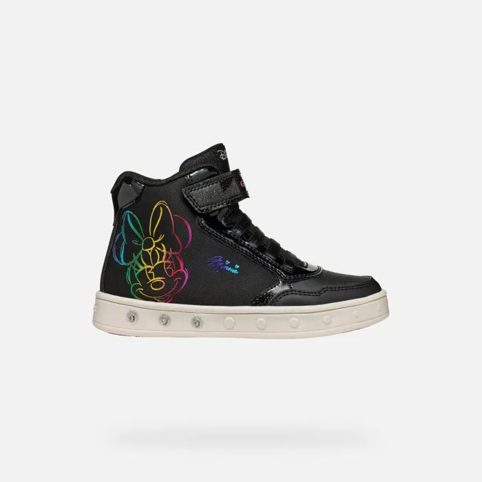 Kids Geox Sneakers SKYLIN JUNIOR Black Minnie Black
