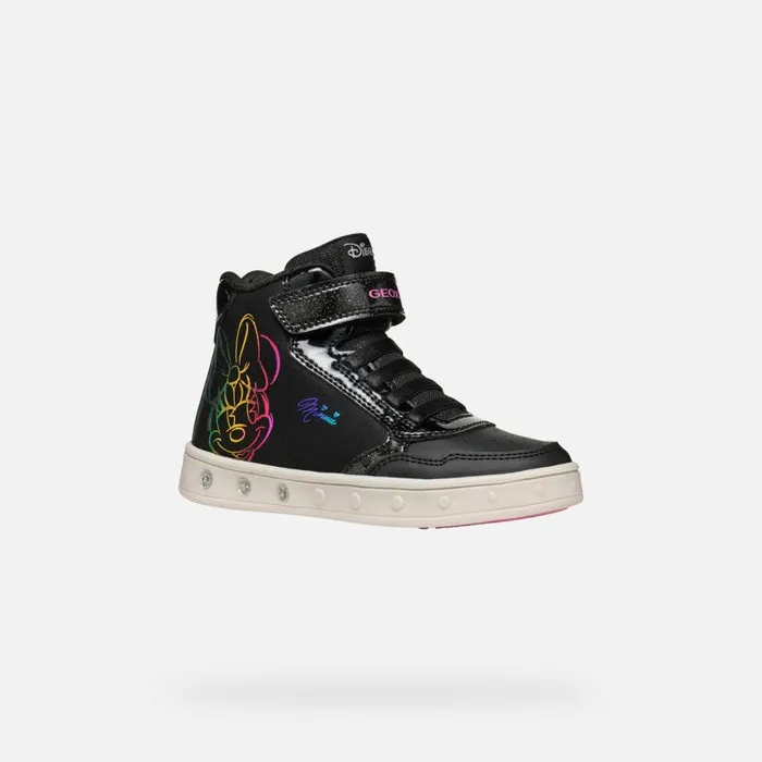 Kids Geox Sneakers SKYLIN JUNIOR Black Minnie Black
