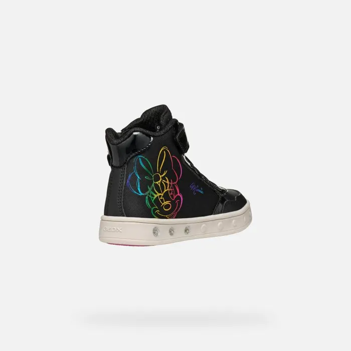 Kids Geox Sneakers SKYLIN JUNIOR Black Minnie Black