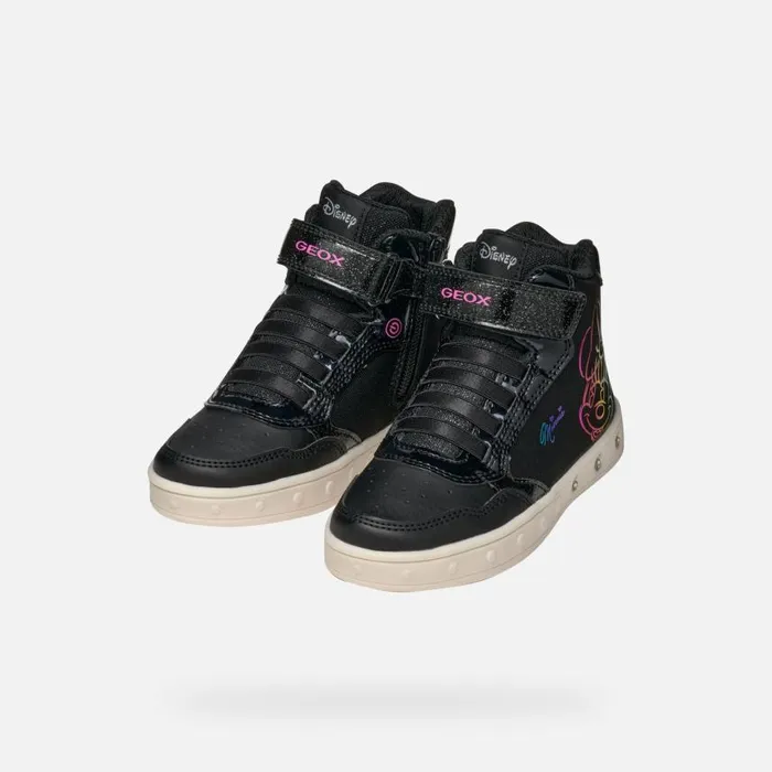 Kids Geox Sneakers SKYLIN JUNIOR Black Minnie Black