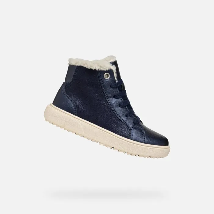 Kids Geox Sneakers THELEVEN ABX GIRL Dark Navy High Top Sneakers Dark Navy