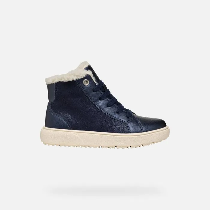 Kids Geox Sneakers THELEVEN ABX GIRL Dark Navy High Top Sneakers Dark Navy