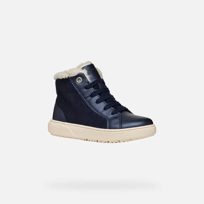 Kids Geox Sneakers THELEVEN ABX GIRL Dark Navy High Top Sneakers Dark Navy