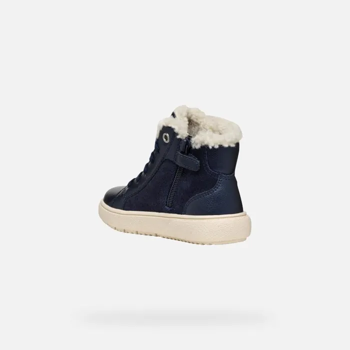Kids Geox Sneakers THELEVEN ABX GIRL Dark Navy High Top Sneakers Dark Navy