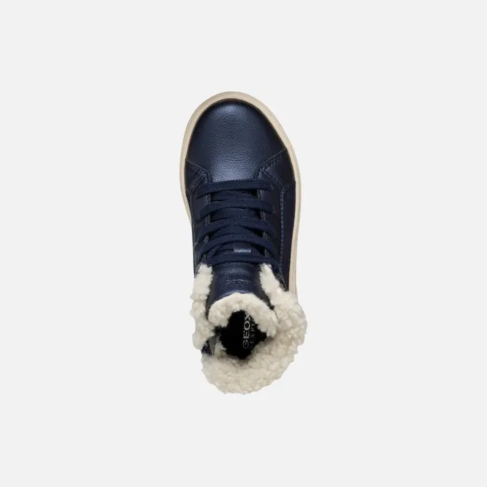 Kids Geox Sneakers THELEVEN ABX GIRL Dark Navy High Top Sneakers Dark Navy