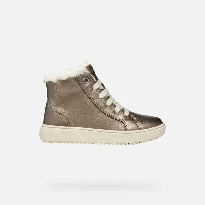 Kids Geox Sneakers THELEVEN ABX GIRL Smoke Grey High Top Sneakers Smoke Grey