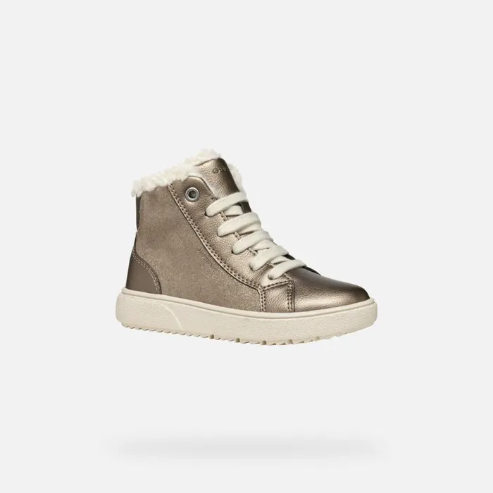 Kids Geox Sneakers THELEVEN ABX GIRL Smoke Grey High Top Sneakers Smoke Grey