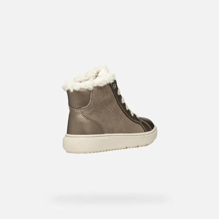 Kids Geox Sneakers THELEVEN ABX GIRL Smoke Grey High Top Sneakers Smoke Grey