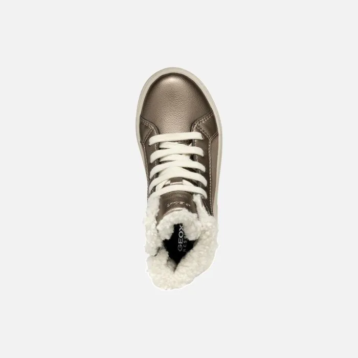 Kids Geox Sneakers THELEVEN ABX GIRL Smoke Grey High Top Sneakers Smoke Grey
