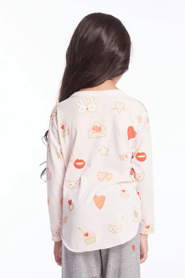 Kids Girls Chaser Brand Love Letters Girls Long Sleeve