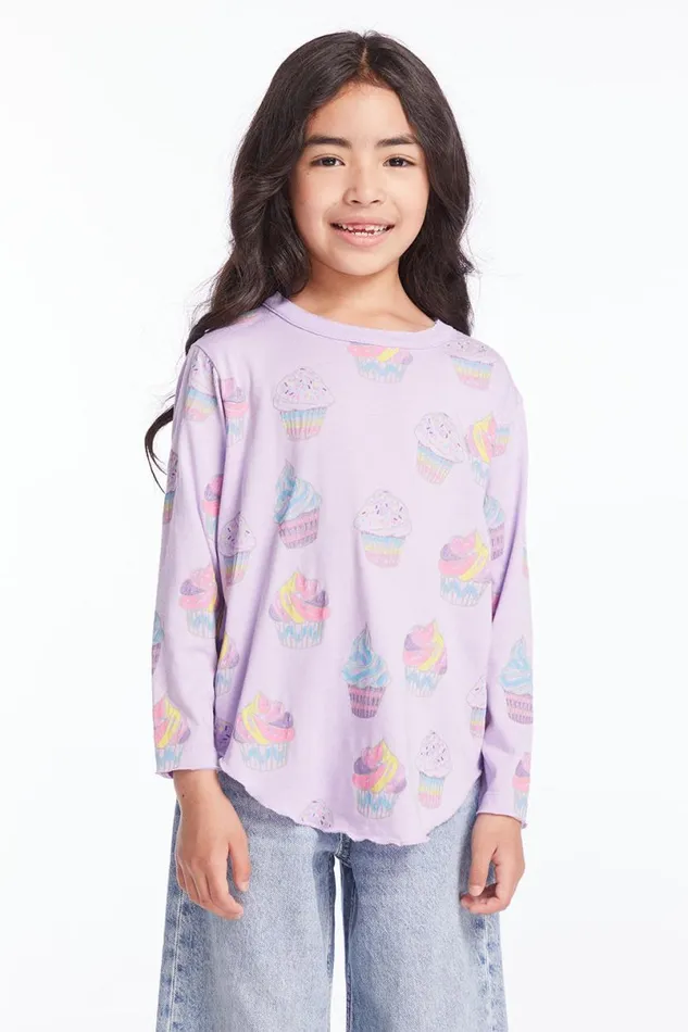 Kids Girls Chaser Brand Rainbow Cupcakes Girls Long Sleeve