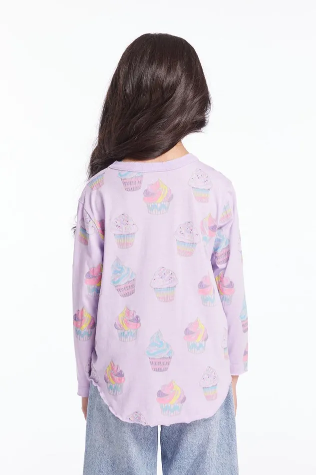 Kids Girls Chaser Brand Rainbow Cupcakes Girls Long Sleeve