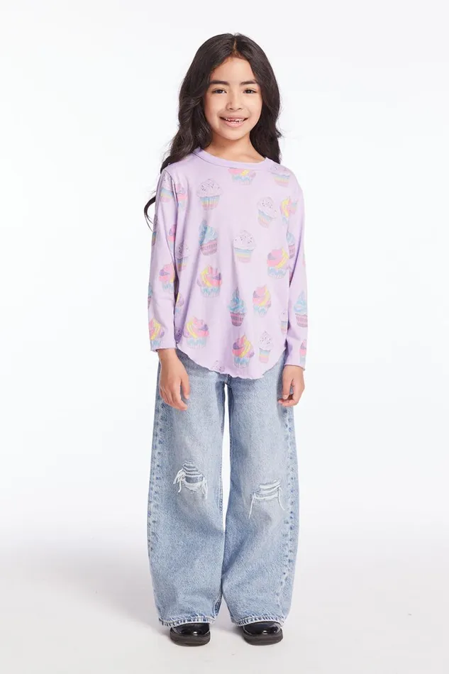 Kids Girls Chaser Brand Rainbow Cupcakes Girls Long Sleeve