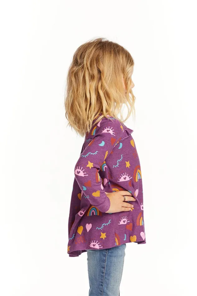Kids Girls Chaser Brand Rainbow Love Long Sleeve