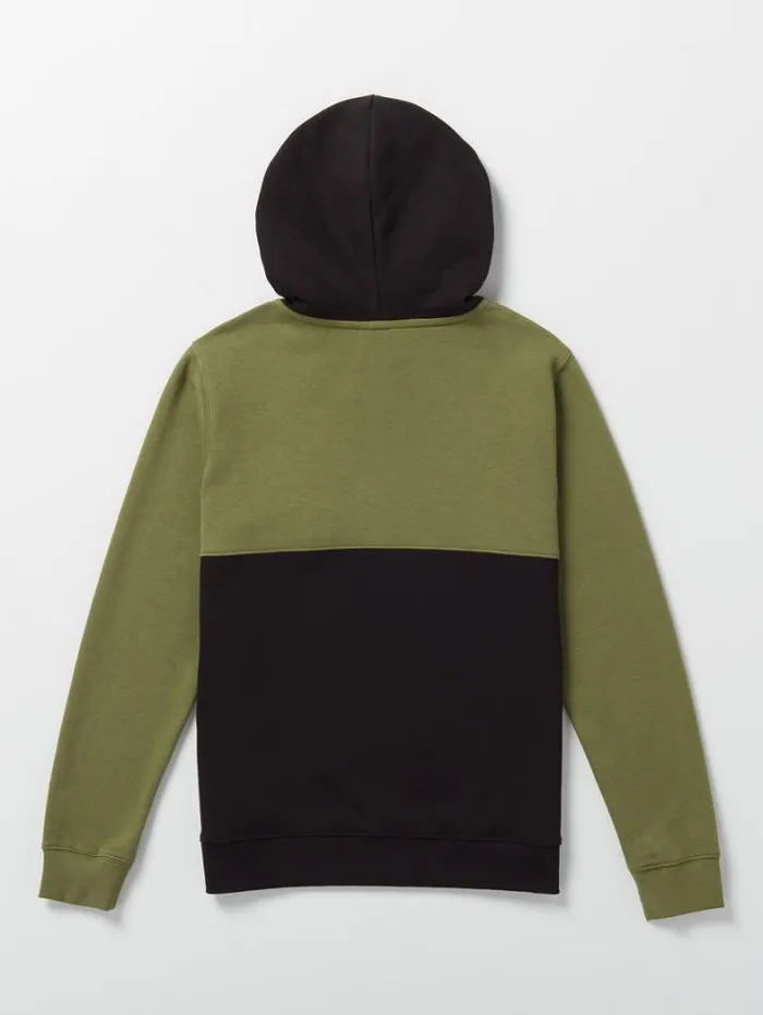 Kids Hoodies and Sweatshirts Volcom Big Boys Divided Hoodie 8211 Military