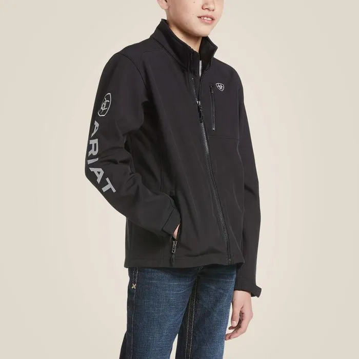 Kids Jackets and Vests Ariat Logo 20 Softshell Jacket Blackandsilver
