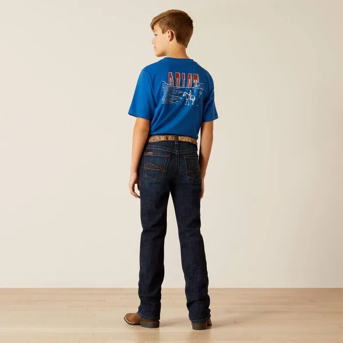 Kids Jeans Ariat B5 Slim Romeo Straight Leg Jeans Mineral Blue Kids Jeans Ariat B5 Slim Romeo Straight Leg Jeans Mineral Blue