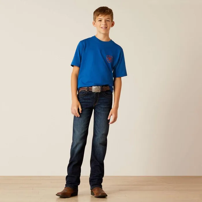 Kids Jeans Ariat B5 Slim Romeo Straight Leg Jeans Mineral Blue Kids Jeans Ariat B5 Slim Romeo Straight Leg Jeans Mineral Blue