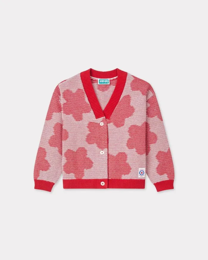 Kids Knitted Cardigan Cherry Kenzo Tshirts And Sweatshirts