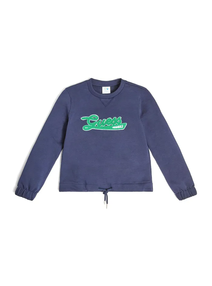 Kids Little Boy GUESS Blue Logo Active Jumper 414