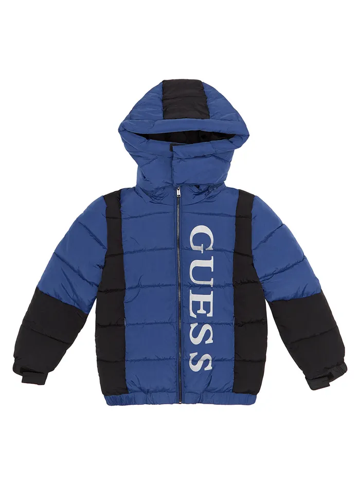 Kids Little Boy GUESS Blue Logo Padded Jacket 27