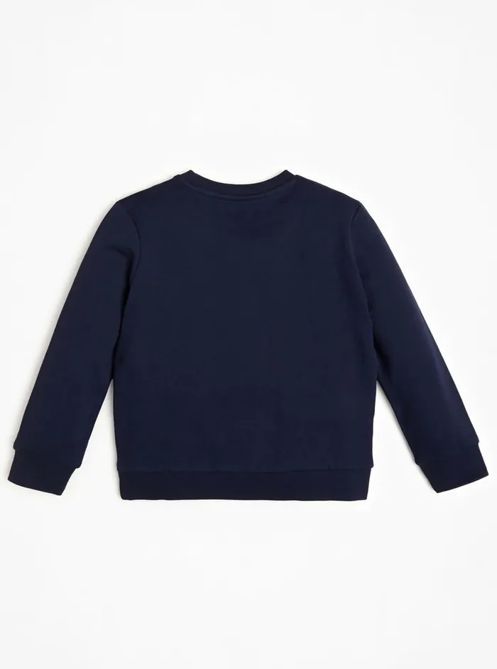 Kids Little Boy GUESS Navy Blue Long Sleeve Fleece Pullover Top 27 Kids Little Boy GUESS Navy Blue Long Sleeve Fleece Pullover Top 27