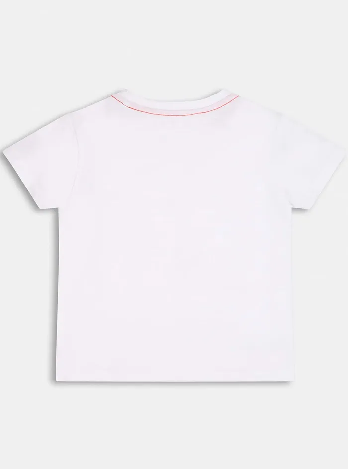Kids Little Boy GUESS White Logo Short Sleeve Tshirt 27 Kids Little Boy GUESS White Logo Short Sleeve Tshirt 27