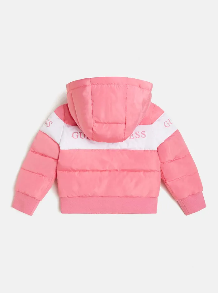 Kids Little Girl GUESS Pink Logo Puffer Jacket 27 Kids Little Girl GUESS Pink Logo Puffer Jacket 27