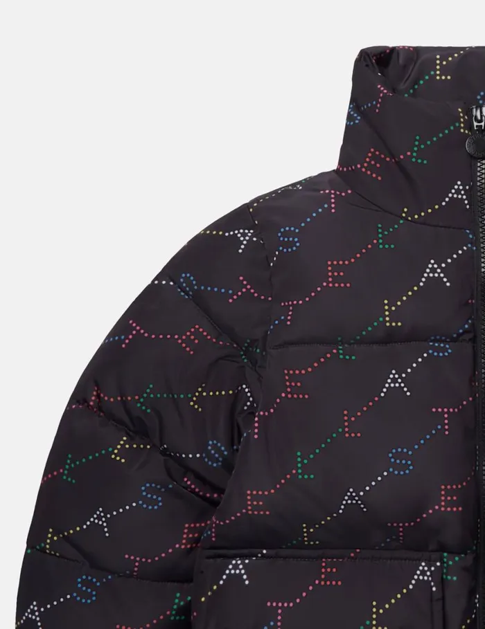 Kids Logo Pattern Puffer Coat Black Stella McCartney Outerwear Kids Logo Pattern Puffer Coat Black Stella McCartney Outerwear