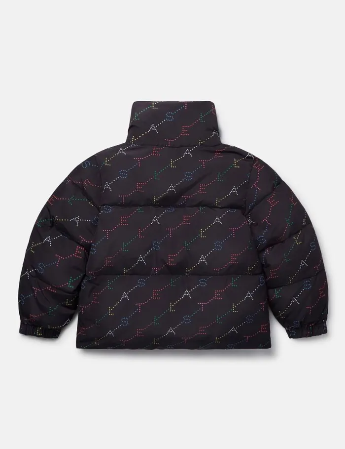 Kids Logo Pattern Puffer Coat Black Stella McCartney Outerwear Kids Logo Pattern Puffer Coat Black Stella McCartney Outerwear