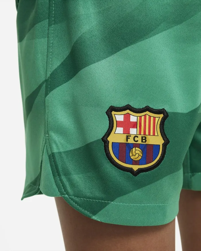 Kids Nike All Accessories And Equipment FC Barcelona 202324 Goalkeeper Stadium Greenstadium Greenmalachitewhite