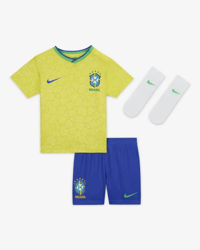 Kids Nike All Clothing Brasil 202223 Home Dynamic Yellowgreen Sparkparamount Blueparamount Blue