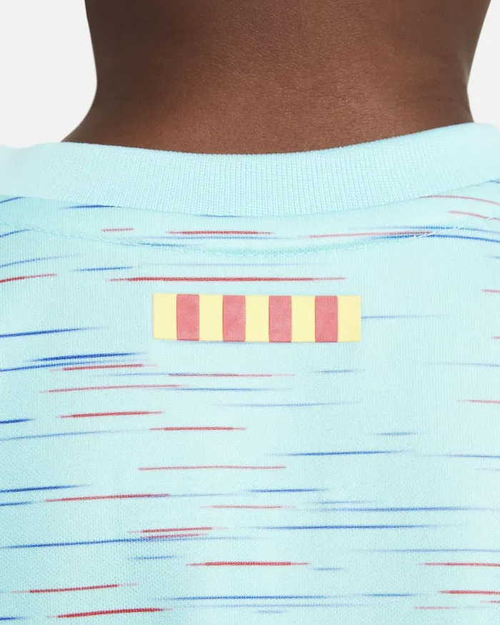 Kids Nike All Clothing FC Barcelona 202324 Third Light Aquaroyal Blueuniversity Redblack
