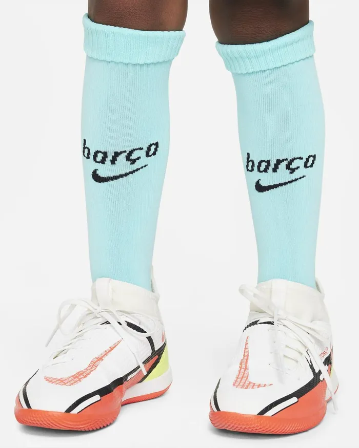 Kids Nike All Clothing FC Barcelona 202324 Third Light Aquaroyal Blueuniversity Redblack