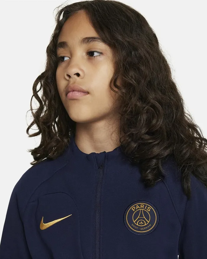 Kids Nike All Clothing Paris SaintGermain Academy Pro Home Blackened Bluegold Suede