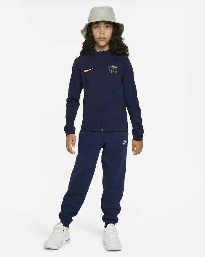 Kids Nike All Clothing Paris SaintGermain Academy Pro Home Blackened Bluegold Suede