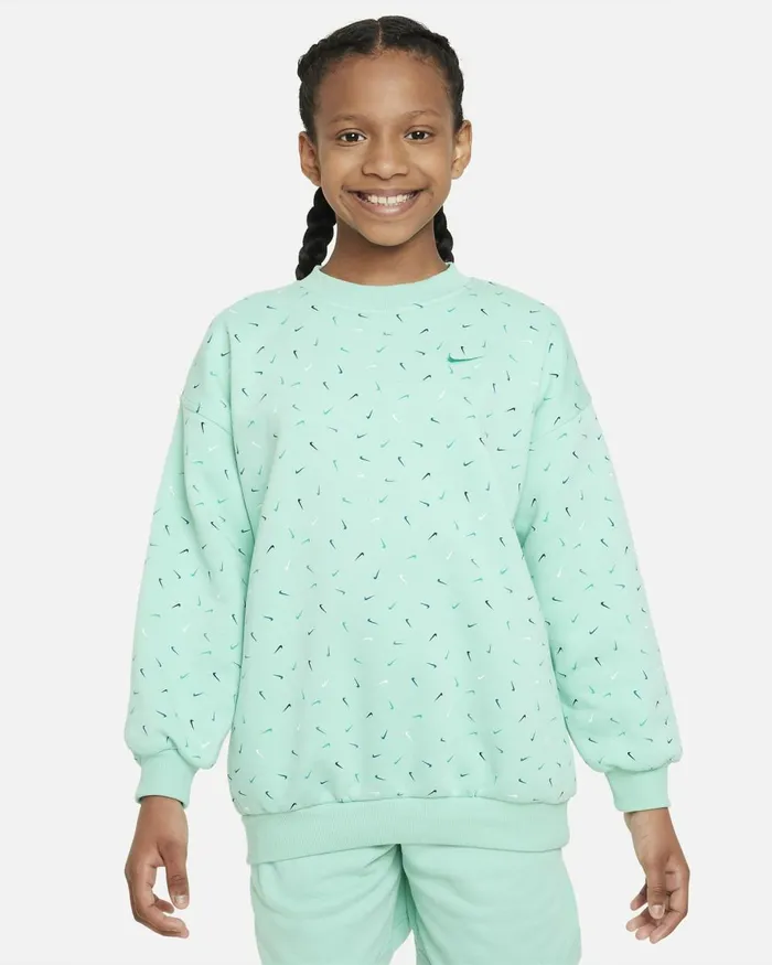Kids Nike All Clothing Sportswear Club Fleece Emerald Riseclear Jade Ii