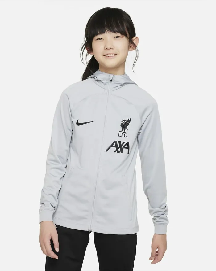Kids Nike Jackets Liverpool FC Strike Wolf Greyblackblackwhite